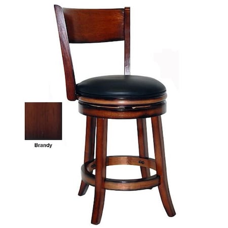 Boraam Industries Boraam Palmetto 24 Inch Bar Stool - Brandy Finish 48124